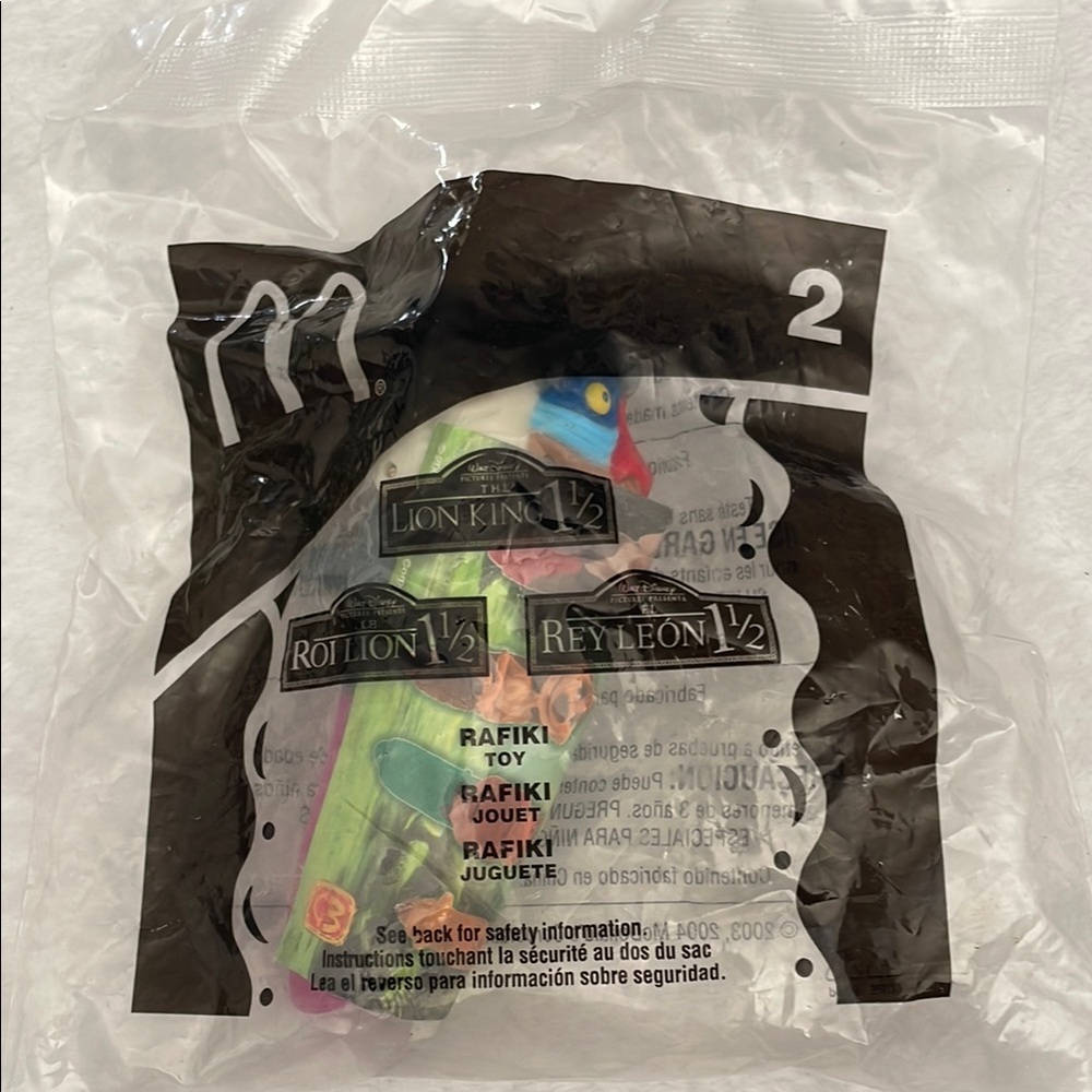 Lion King 1-1/2 Rafiki Toy 2004 McDonald's Happy Meal Toys NEW